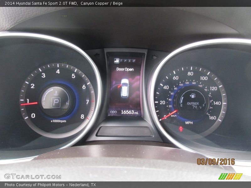 Canyon Copper / Beige 2014 Hyundai Santa Fe Sport 2.0T FWD