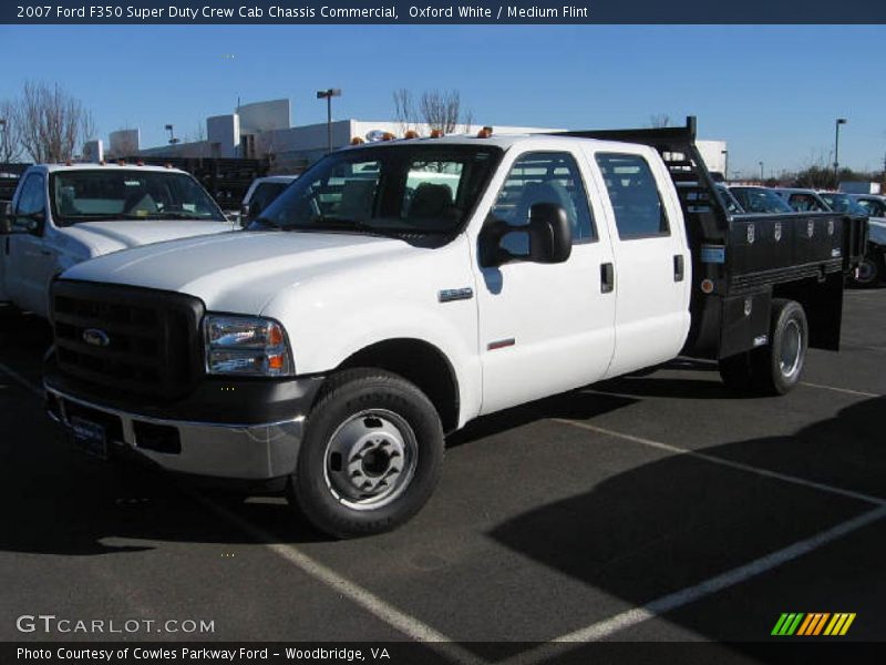 Oxford White / Medium Flint 2007 Ford F350 Super Duty Crew Cab Chassis Commercial