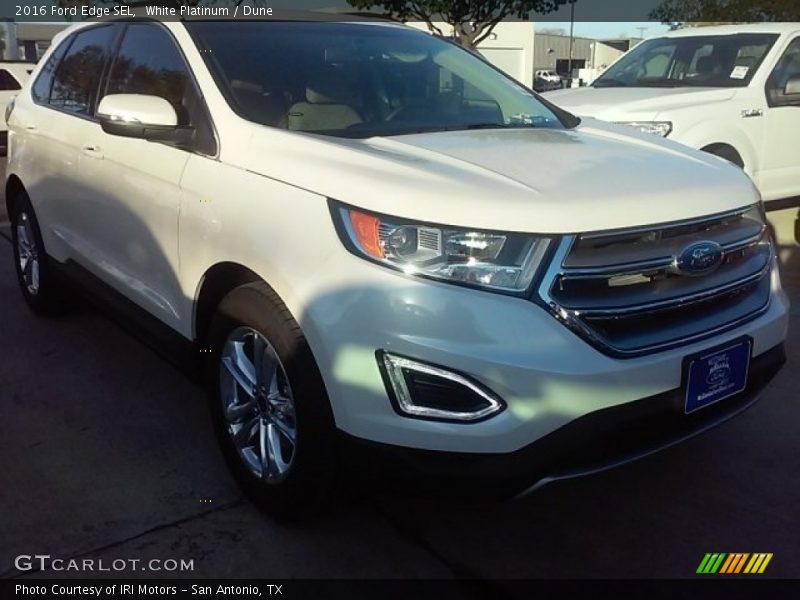 White Platinum / Dune 2016 Ford Edge SEL