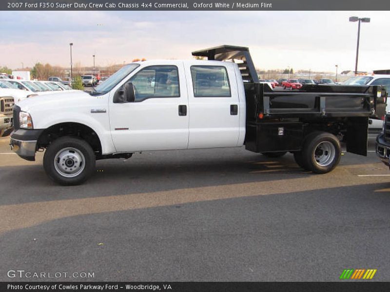 Oxford White / Medium Flint 2007 Ford F350 Super Duty Crew Cab Chassis 4x4 Commercial