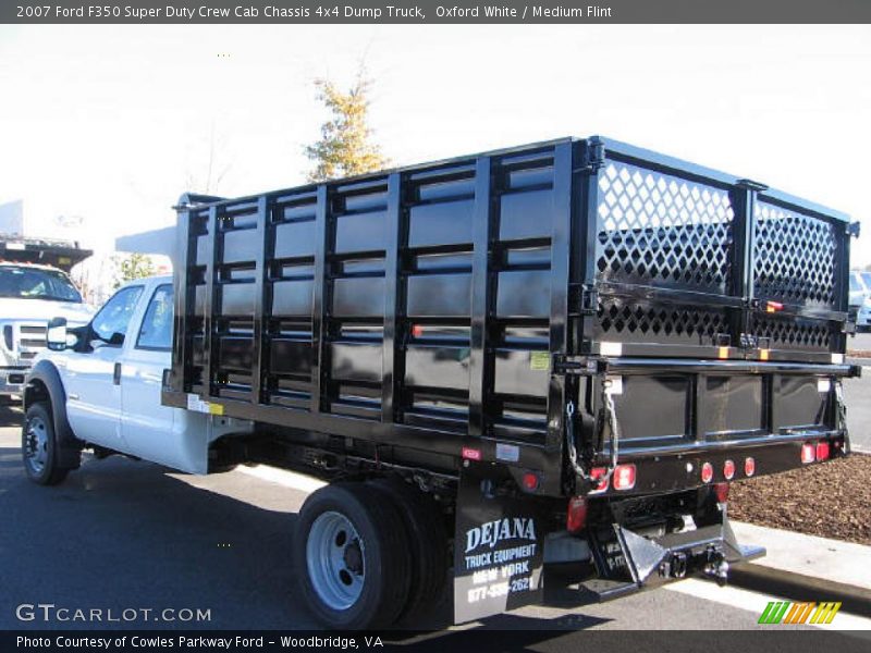 Oxford White / Medium Flint 2007 Ford F350 Super Duty Crew Cab Chassis 4x4 Dump Truck