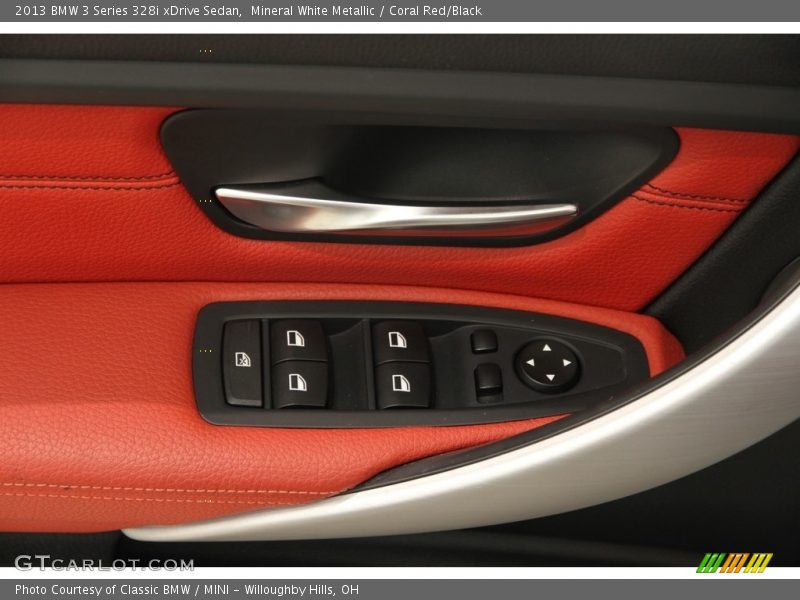 Mineral White Metallic / Coral Red/Black 2013 BMW 3 Series 328i xDrive Sedan