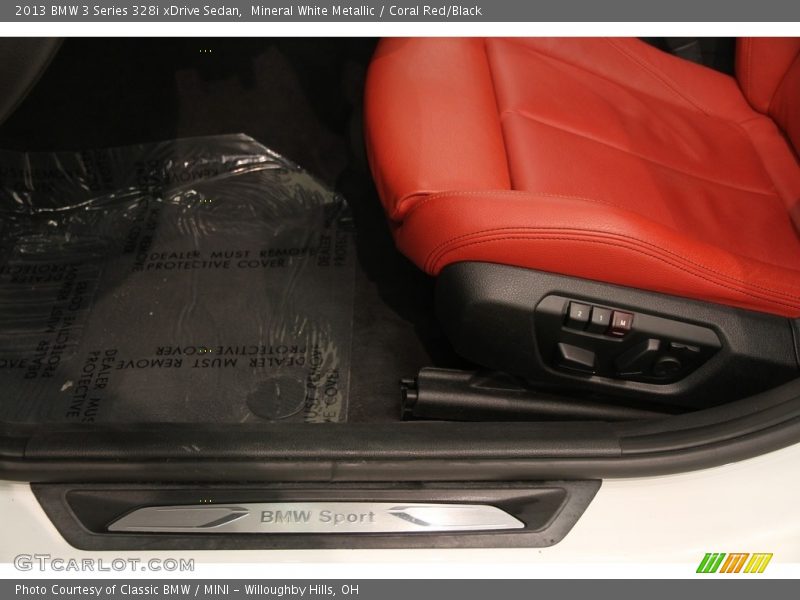 Mineral White Metallic / Coral Red/Black 2013 BMW 3 Series 328i xDrive Sedan