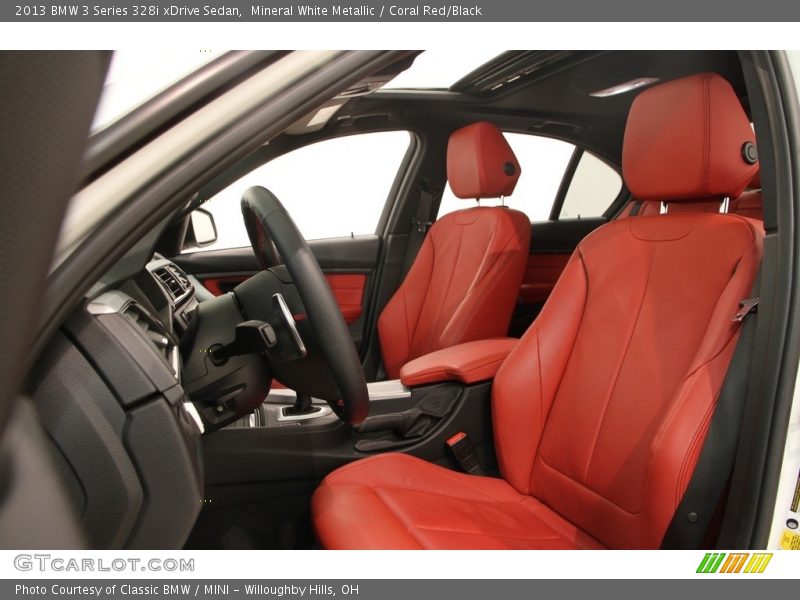 Mineral White Metallic / Coral Red/Black 2013 BMW 3 Series 328i xDrive Sedan
