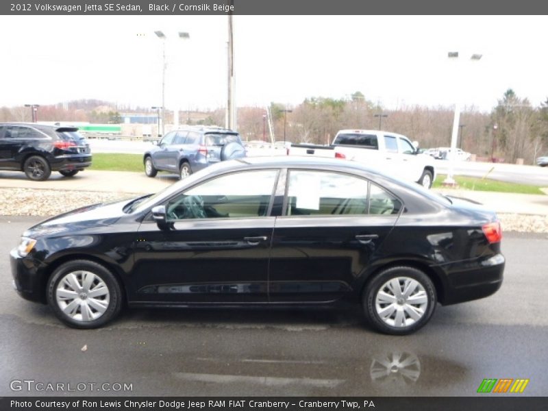 Black / Cornsilk Beige 2012 Volkswagen Jetta SE Sedan
