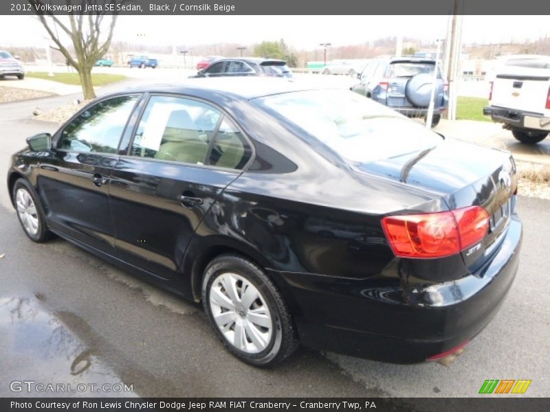 Black / Cornsilk Beige 2012 Volkswagen Jetta SE Sedan