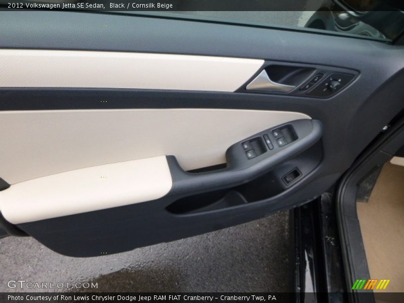 Black / Cornsilk Beige 2012 Volkswagen Jetta SE Sedan