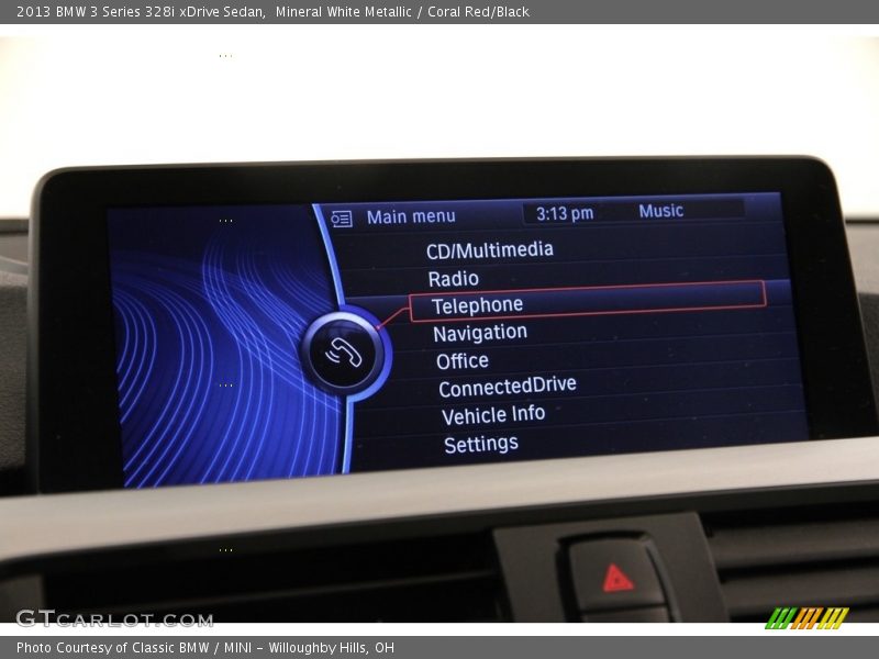 Mineral White Metallic / Coral Red/Black 2013 BMW 3 Series 328i xDrive Sedan