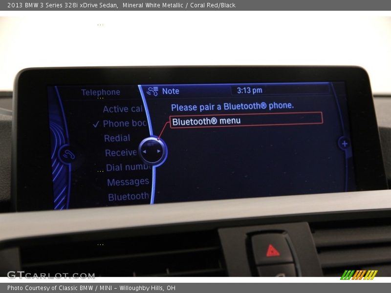 Mineral White Metallic / Coral Red/Black 2013 BMW 3 Series 328i xDrive Sedan