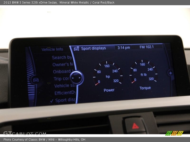 Mineral White Metallic / Coral Red/Black 2013 BMW 3 Series 328i xDrive Sedan