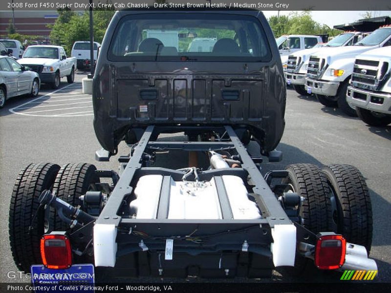 Dark Stone Brown Metallic / Medium Stone Grey 2008 Ford F450 Super Duty XL Crew Cab Chassis