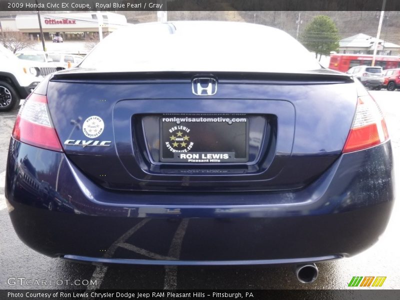 Royal Blue Pearl / Gray 2009 Honda Civic EX Coupe