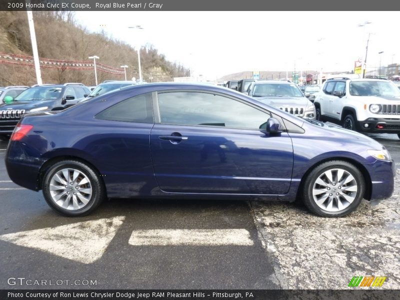 Royal Blue Pearl / Gray 2009 Honda Civic EX Coupe