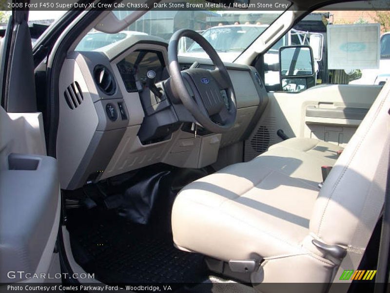 Dark Stone Brown Metallic / Medium Stone Grey 2008 Ford F450 Super Duty XL Crew Cab Chassis