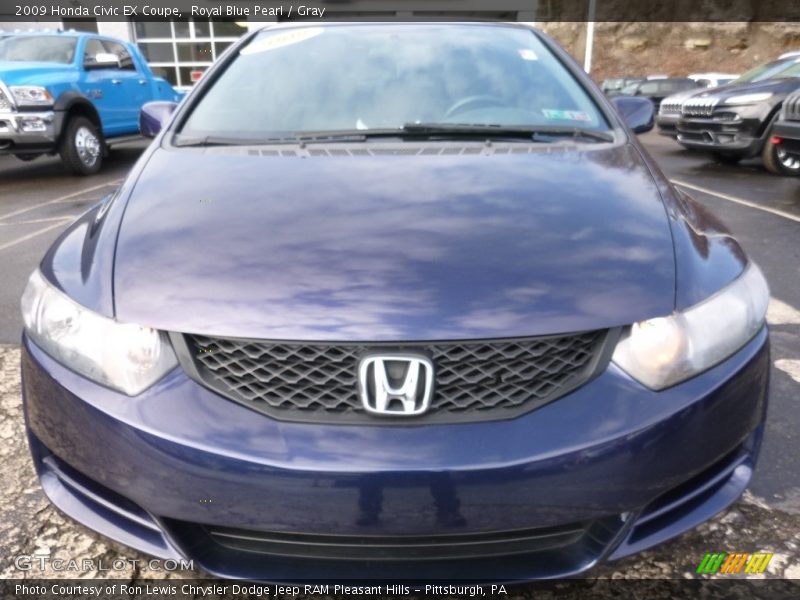 Royal Blue Pearl / Gray 2009 Honda Civic EX Coupe
