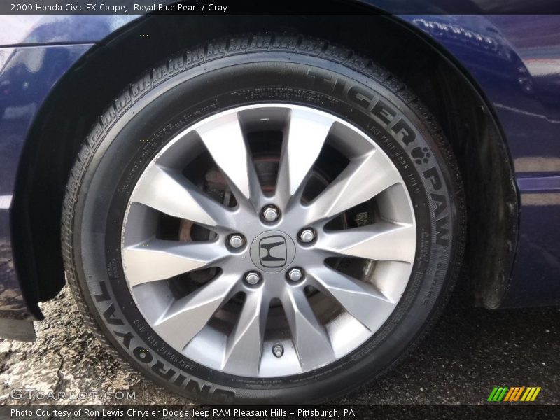 Royal Blue Pearl / Gray 2009 Honda Civic EX Coupe