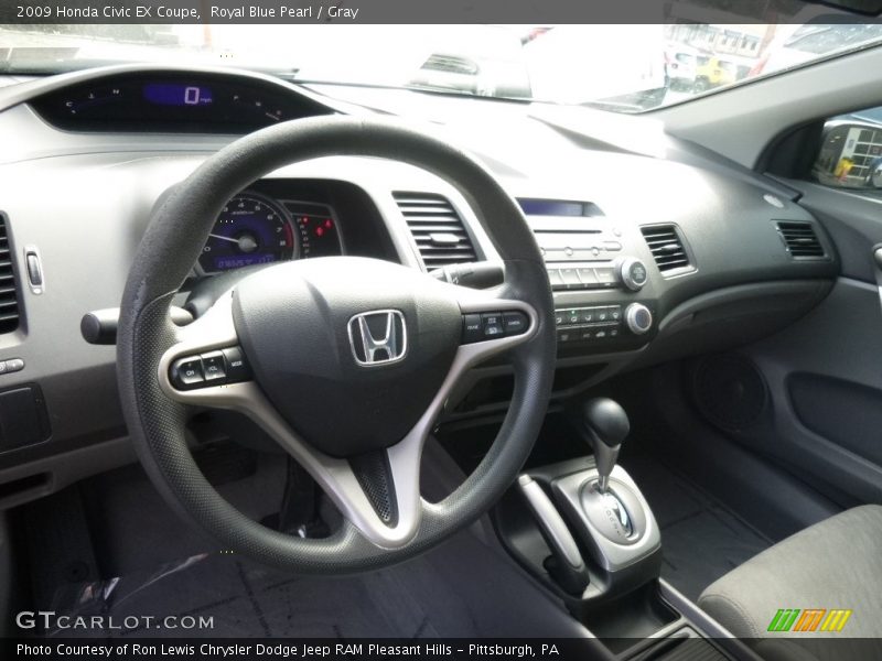 Royal Blue Pearl / Gray 2009 Honda Civic EX Coupe