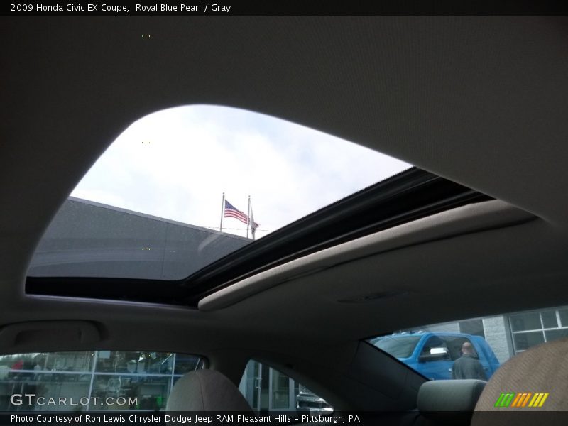 Royal Blue Pearl / Gray 2009 Honda Civic EX Coupe