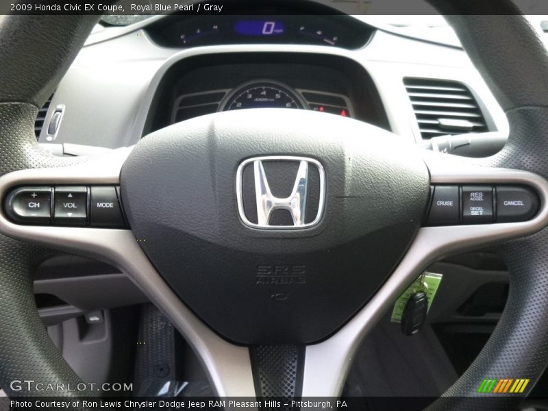Royal Blue Pearl / Gray 2009 Honda Civic EX Coupe