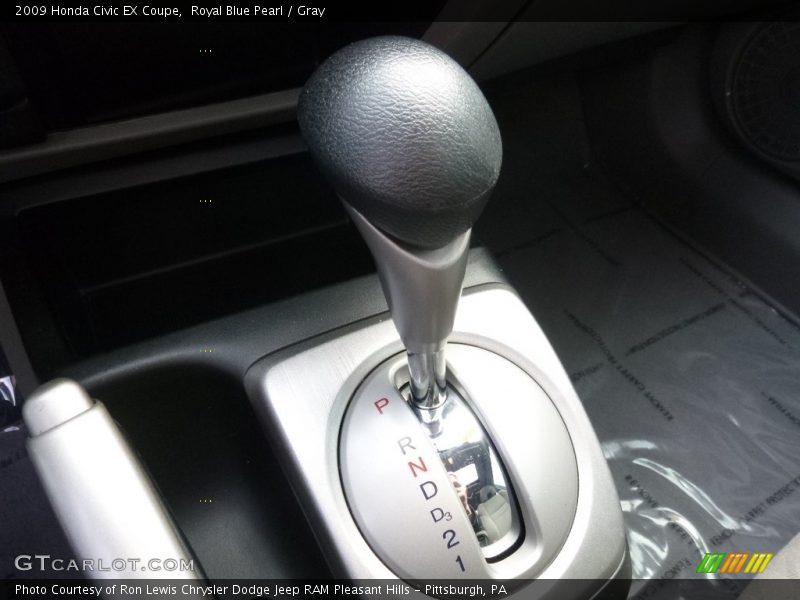 Royal Blue Pearl / Gray 2009 Honda Civic EX Coupe