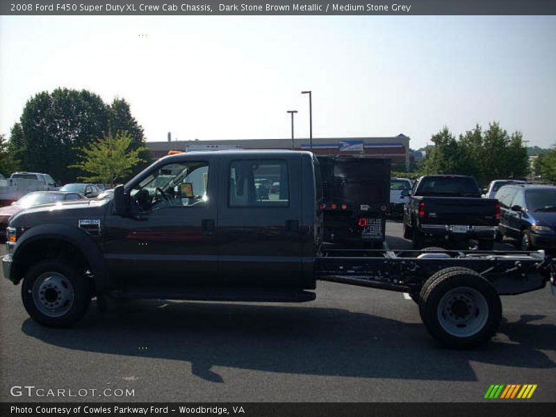Dark Stone Brown Metallic / Medium Stone Grey 2008 Ford F450 Super Duty XL Crew Cab Chassis