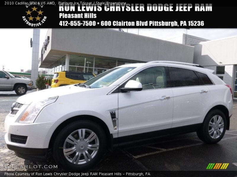 Platinum Ice Tricoat / Shale/Brownstone 2010 Cadillac SRX 4 V6 AWD