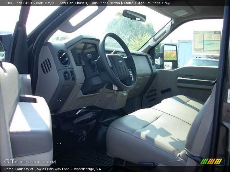 Dark Stone Brown Metallic / Medium Stone Grey 2008 Ford F450 Super Duty XL Crew Cab Chassis