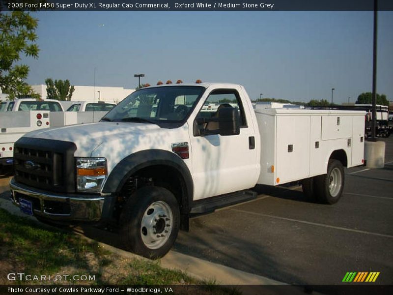 Oxford White / Medium Stone Grey 2008 Ford F450 Super Duty XL Regular Cab Commerical