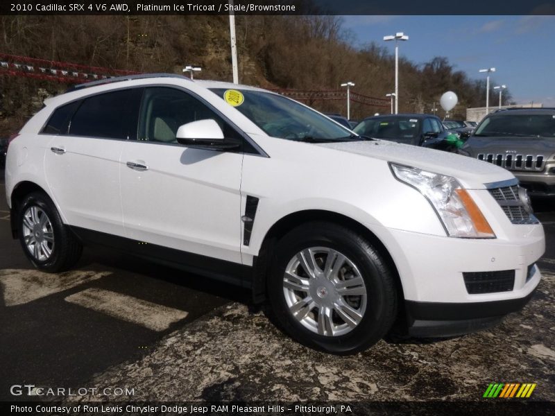 Platinum Ice Tricoat / Shale/Brownstone 2010 Cadillac SRX 4 V6 AWD