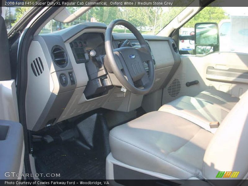Oxford White / Medium Stone Grey 2008 Ford F450 Super Duty XL Regular Cab Commerical