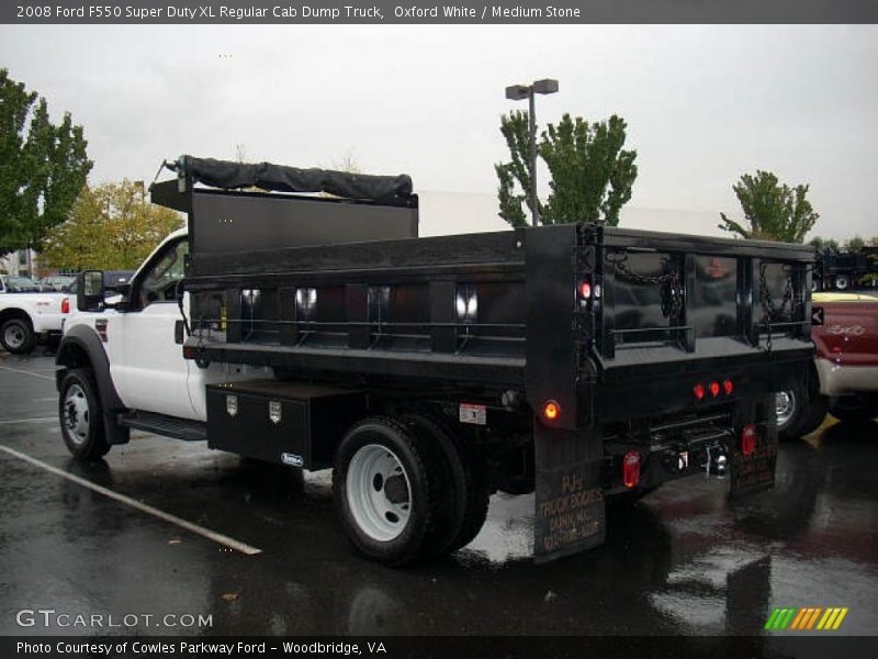 Oxford White / Medium Stone 2008 Ford F550 Super Duty XL Regular Cab Dump Truck
