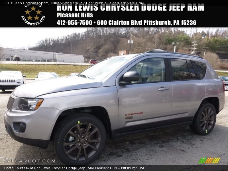 Billet Silver Metallic / Light Pebble Beige/Dark Slate Gray 2016 Jeep Compass Sport
