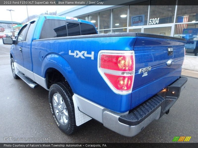 Blue Flame Metallic / Steel Gray 2013 Ford F150 XLT SuperCab 4x4