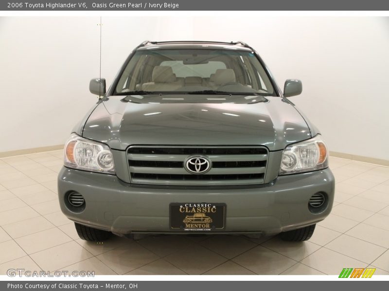 Oasis Green Pearl / Ivory Beige 2006 Toyota Highlander V6