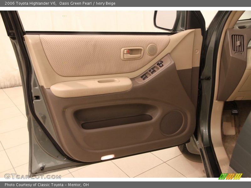 Oasis Green Pearl / Ivory Beige 2006 Toyota Highlander V6