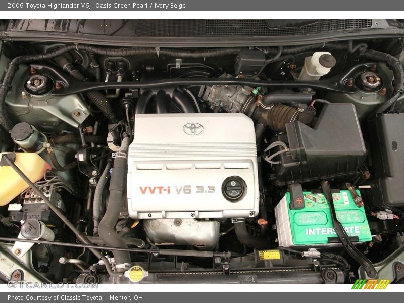 Oasis Green Pearl / Ivory Beige 2006 Toyota Highlander V6