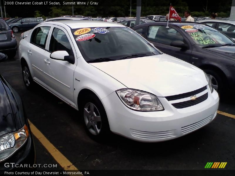 Summit White / Gray 2008 Chevrolet Cobalt LT Sedan