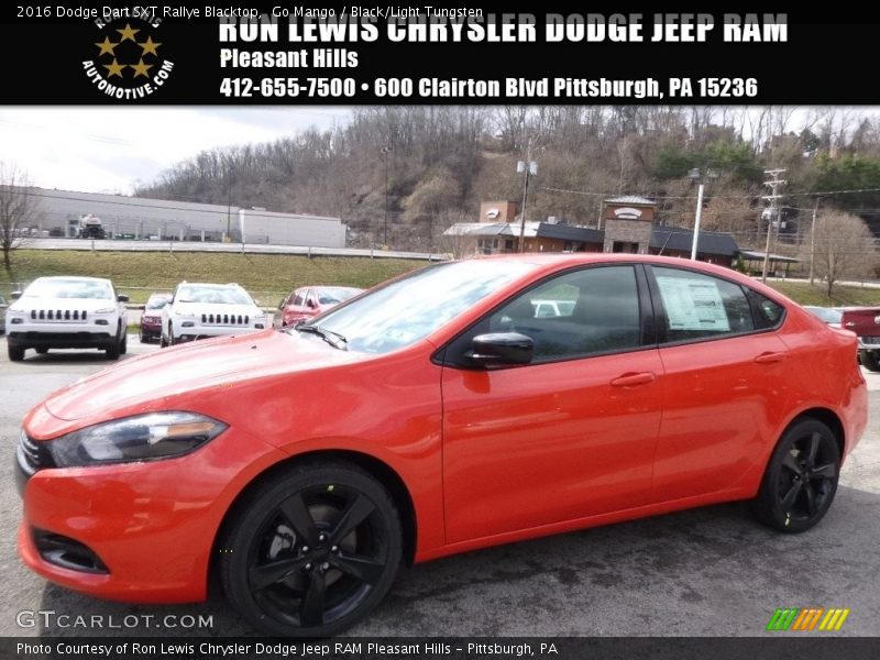 Go Mango / Black/Light Tungsten 2016 Dodge Dart SXT Rallye Blacktop