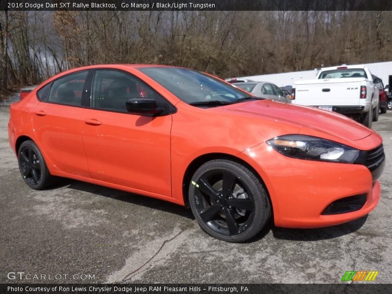 Go Mango / Black/Light Tungsten 2016 Dodge Dart SXT Rallye Blacktop