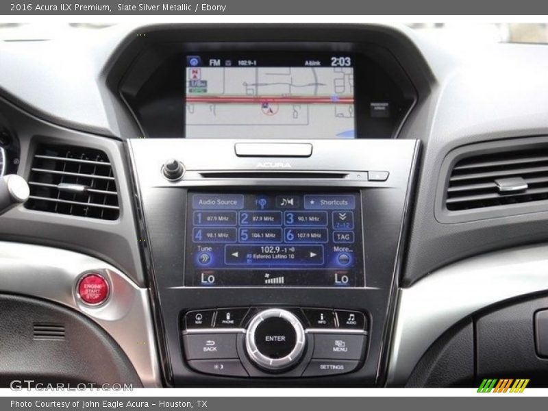 Slate Silver Metallic / Ebony 2016 Acura ILX Premium