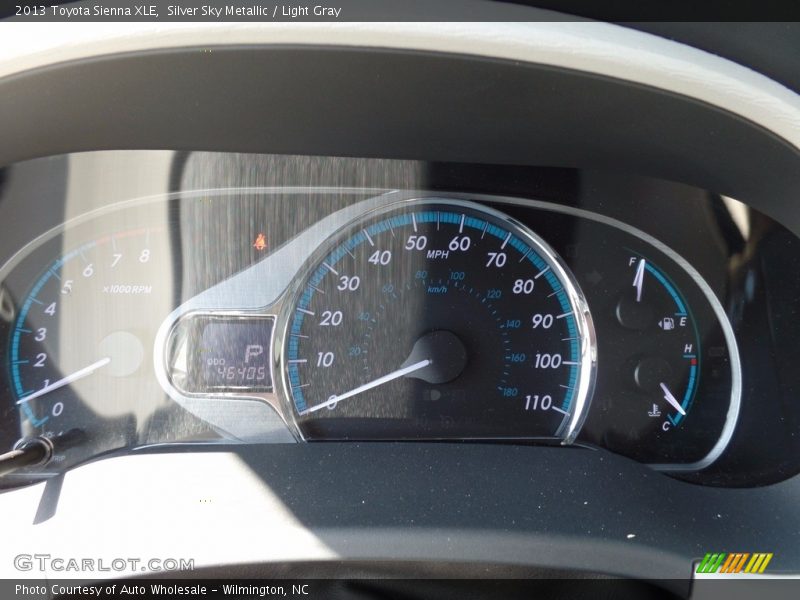 Silver Sky Metallic / Light Gray 2013 Toyota Sienna XLE