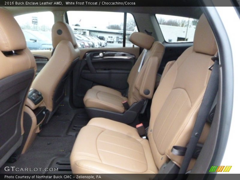 White Frost Tricoat / Choccachino/Cocoa 2016 Buick Enclave Leather AWD