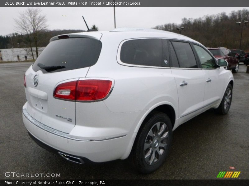 White Frost Tricoat / Choccachino/Cocoa 2016 Buick Enclave Leather AWD