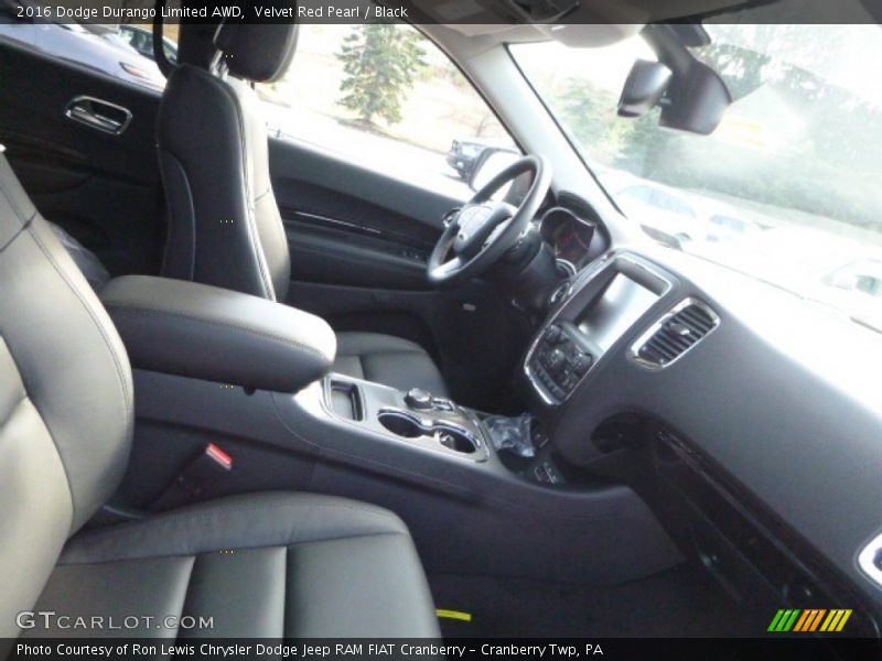 Velvet Red Pearl / Black 2016 Dodge Durango Limited AWD
