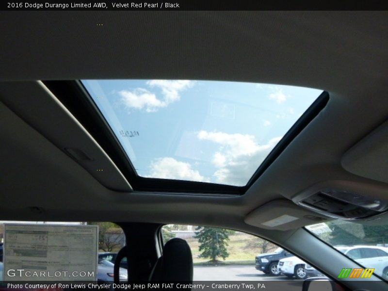 Velvet Red Pearl / Black 2016 Dodge Durango Limited AWD