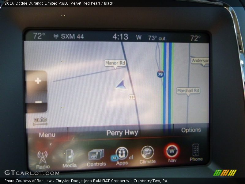 Velvet Red Pearl / Black 2016 Dodge Durango Limited AWD