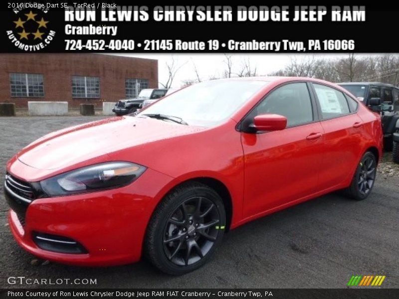 TorRed / Black 2016 Dodge Dart SE