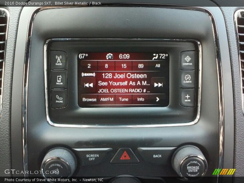 Billet Silver Metallic / Black 2016 Dodge Durango SXT