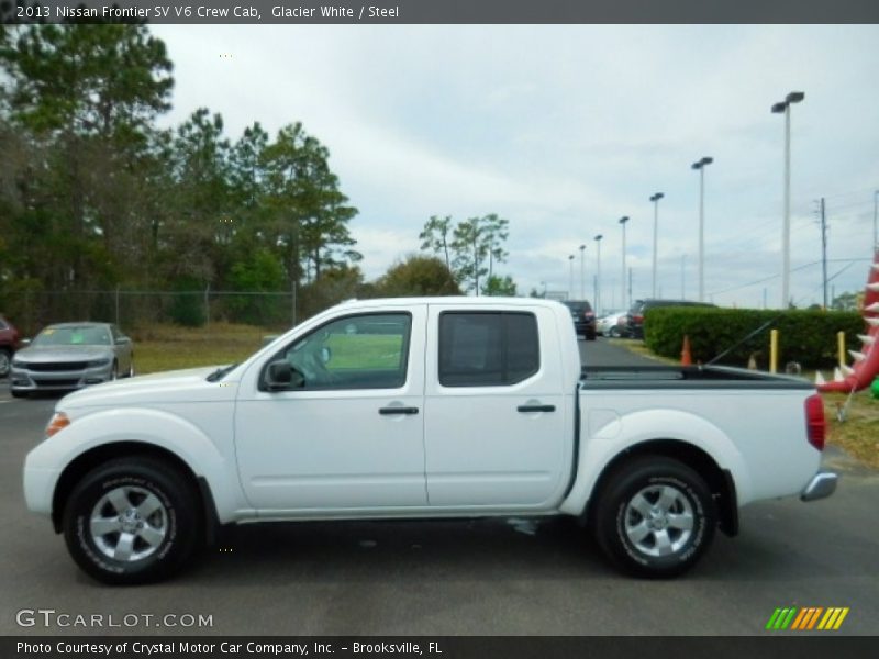 Glacier White / Steel 2013 Nissan Frontier SV V6 Crew Cab