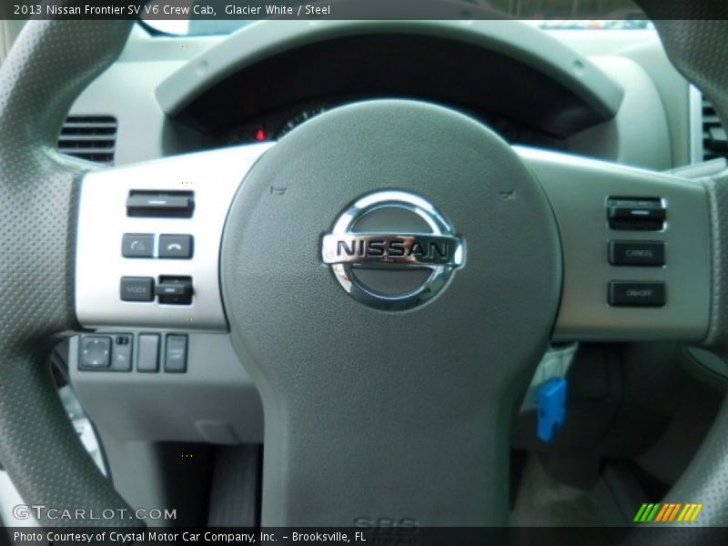 Glacier White / Steel 2013 Nissan Frontier SV V6 Crew Cab